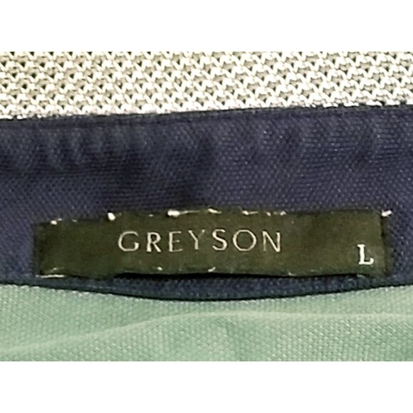 Greyson Polo Shirt Men's Size Large Green Wolf Logo Golf Course Embroidery - Picture 5 of 6